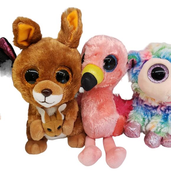 Ty Beanie Boos Bundle Halloween Cat Potion Kangaroo Kipper Plush Toys - Picture 5 of 16